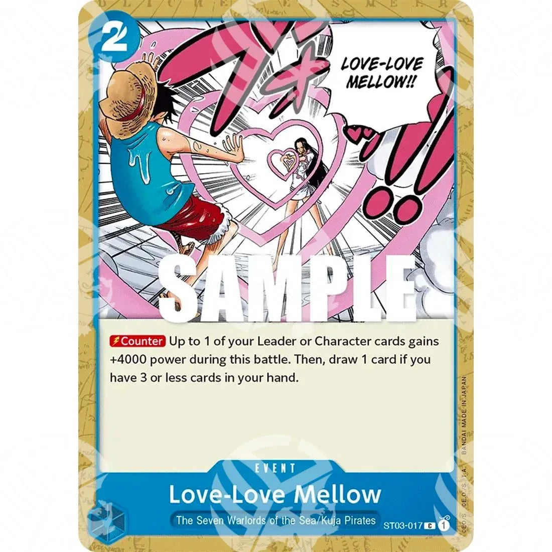 Starter Deck: The Seven Warlords of the Sea - Love-Love Mellow - Super Pre-Release Stamp-ST03-017p -329
