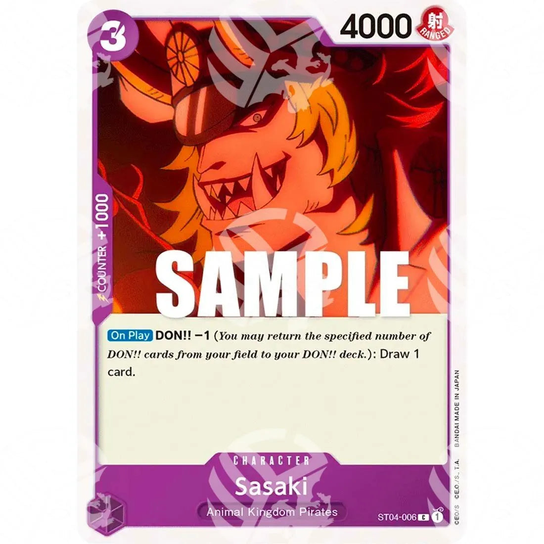 Starter Deck: Animal Kingdom Pirates - Sasaki - Super Pre-Release Stamp-ST04-006p -341