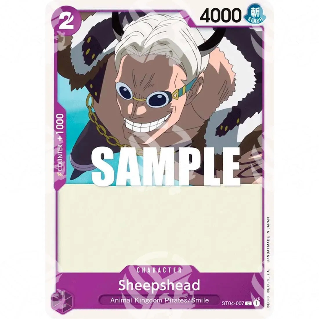 Starter Deck: Animal Kingdom Pirates - Sheepshead - Super Pre-Release Stamp-ST04-007p -343