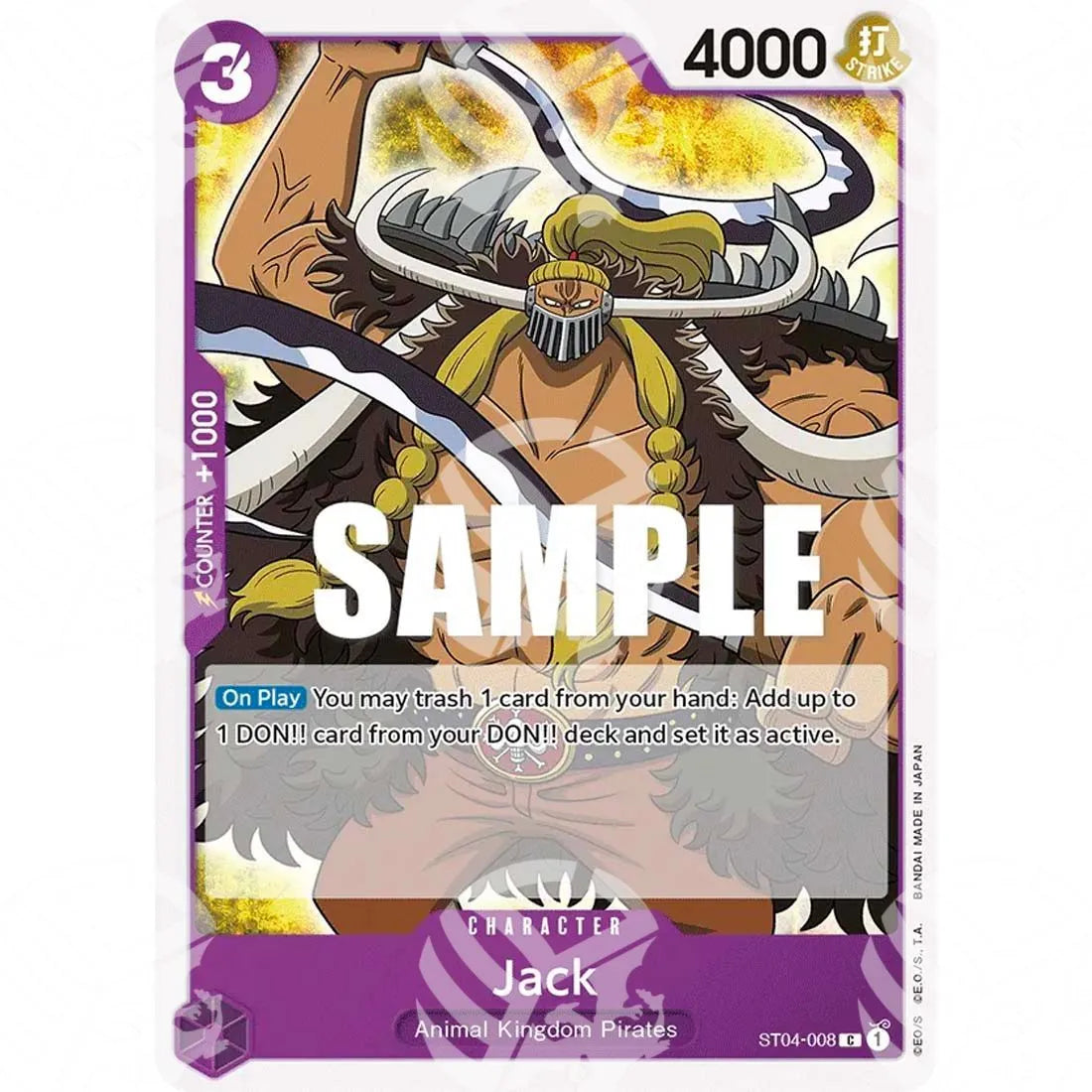 Starter Deck: Animal Kingdom Pirates - Jack - Super Pre-Release Stamp-ST04-008p -345