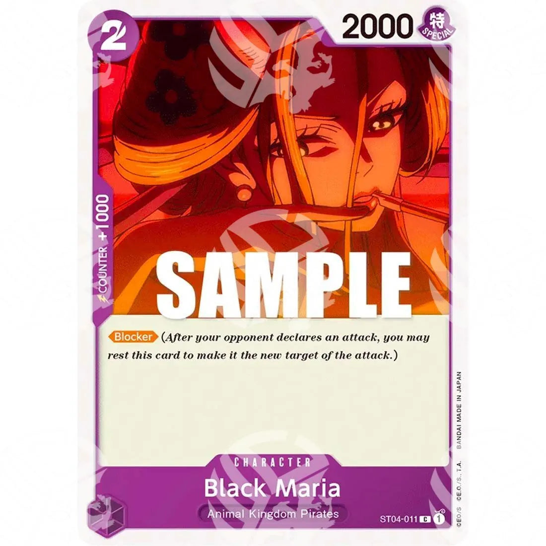 Starter Deck: Animal Kingdom Pirates - Black Maria - Super Pre-Release Stamp-ST04-011p -351