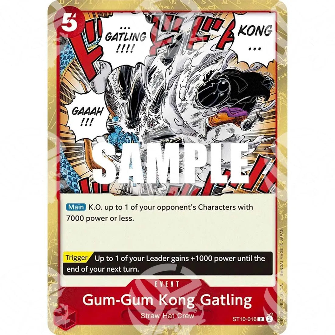 Ultra Deck -The Three Captains - Gum-Gum Kong Gatling-ST10-016 -790