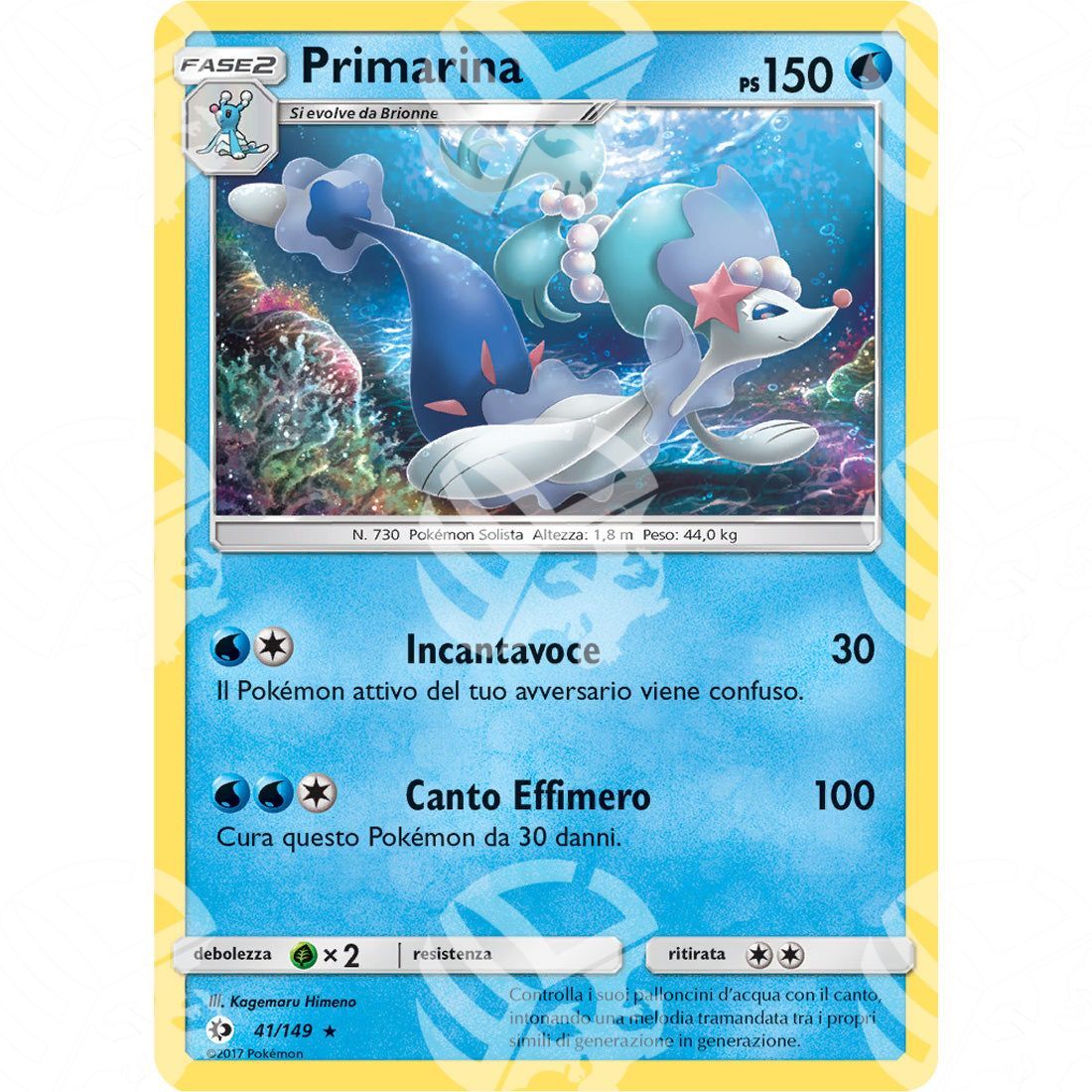 Sole & Luna - Primarina - 41/149 - Warcard - Sole & Luna - Primarina - 41/149 i prezzi più bassi sul mercato, solo da www.warcardshop.com! Carte singole, box, buste e mazzi.