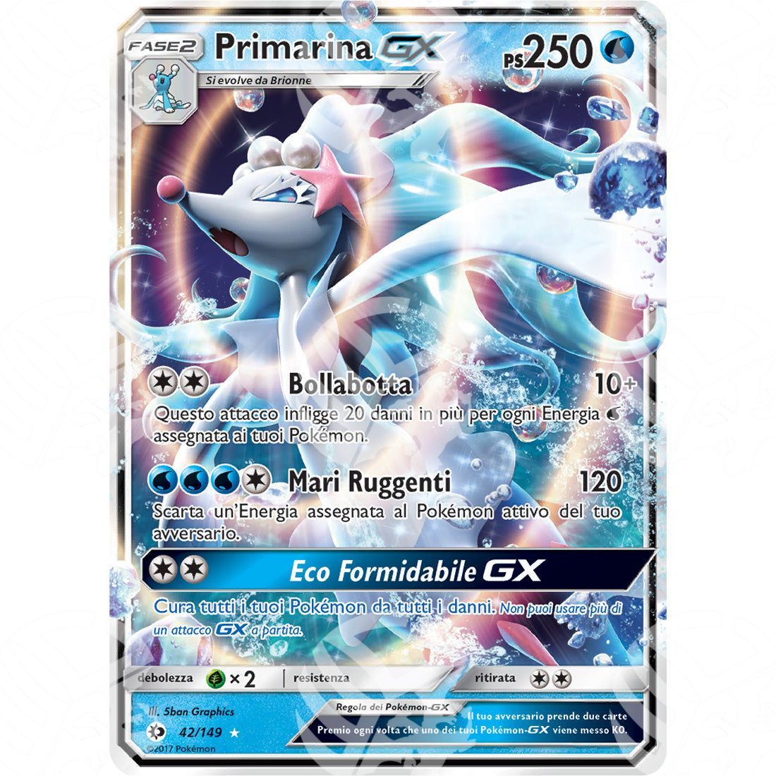 Sole & Luna - Primarina GX - Holo Rare 42/149 - Warcard - Sole & Luna - Primarina GX - Holo Rare 42/149 i prezzi più bassi sul mercato, solo da www.warcardshop.com! Carte singole, box, buste e mazzi.