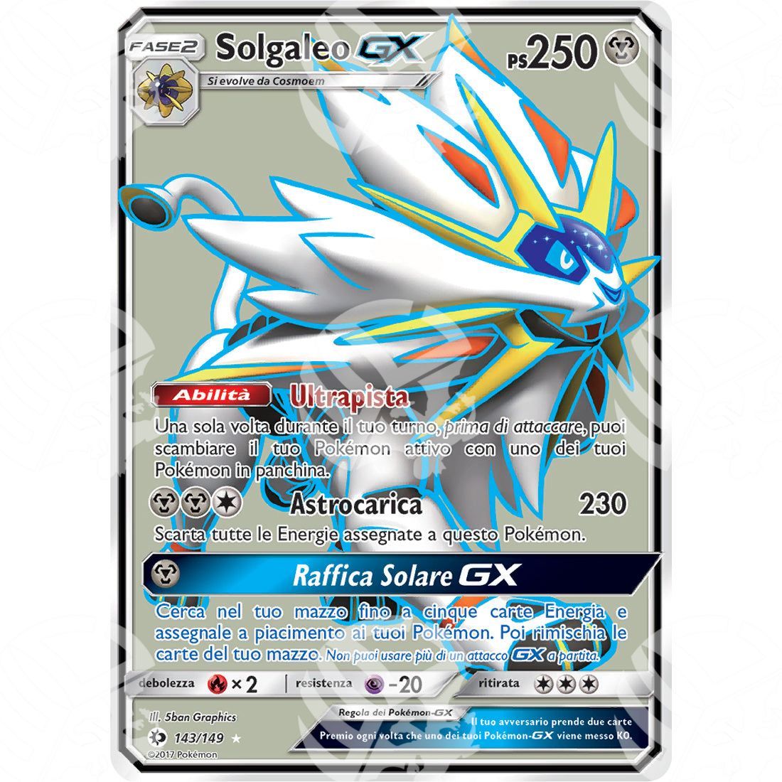Sole & Luna - Solgaleo GX - Ultra Rare 143/149 - Warcard - Sole & Luna - Solgaleo GX - Ultra Rare 143/149 i prezzi più bassi sul mercato, solo da www.warcardshop.com! Carte singole, box, buste e mazzi.