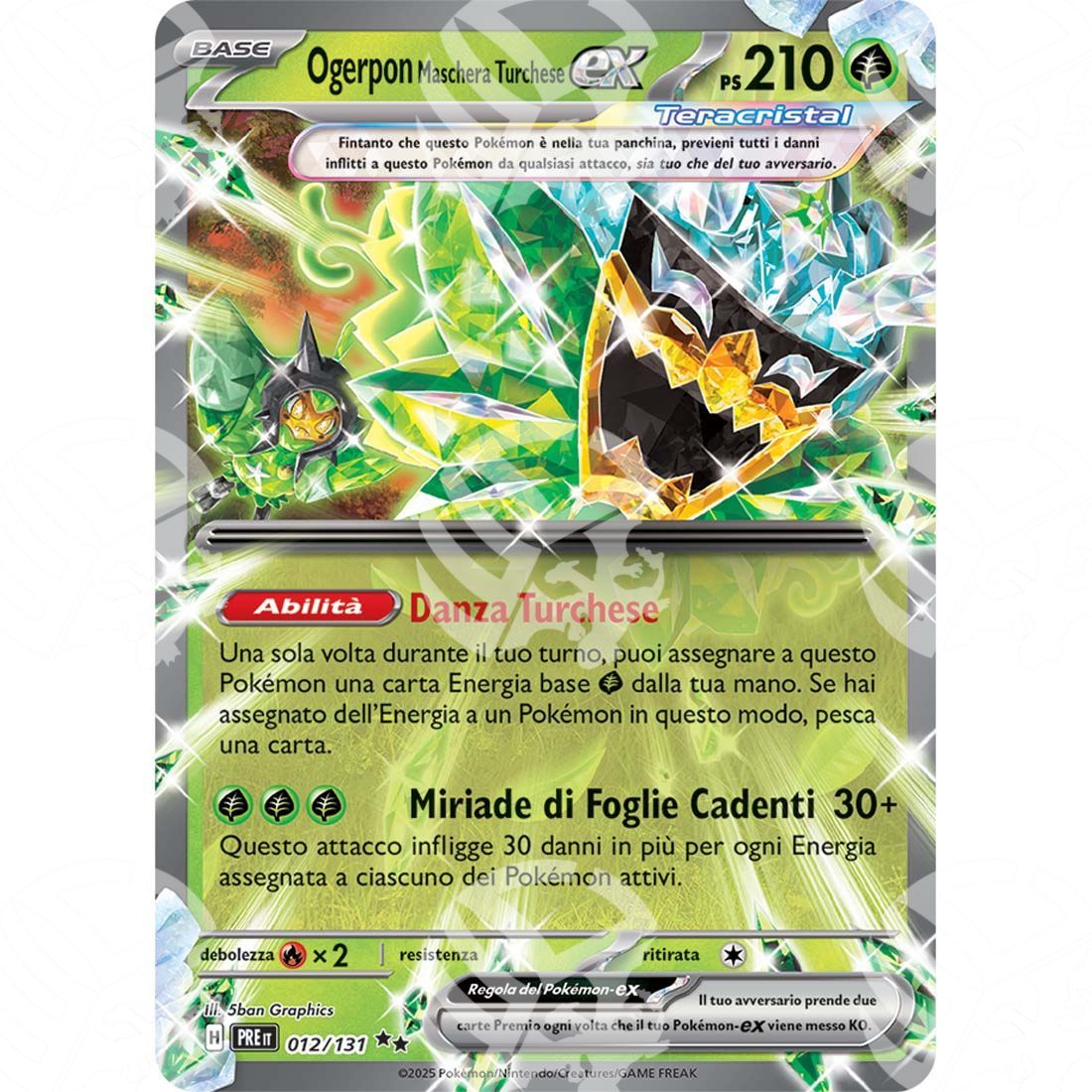 Evoluzioni Prismatiche - Teal Mask Ogerpon ex - Ultra Rare | 012/131 - Warcard