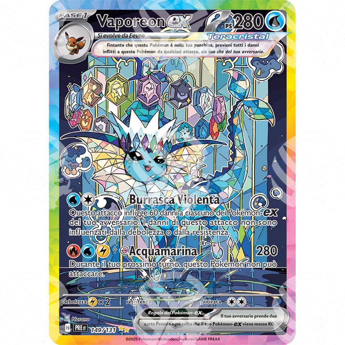 Evoluzioni Prismatiche - Vaporeon ex - Special Illustration Rare | 149/131 - Warcard