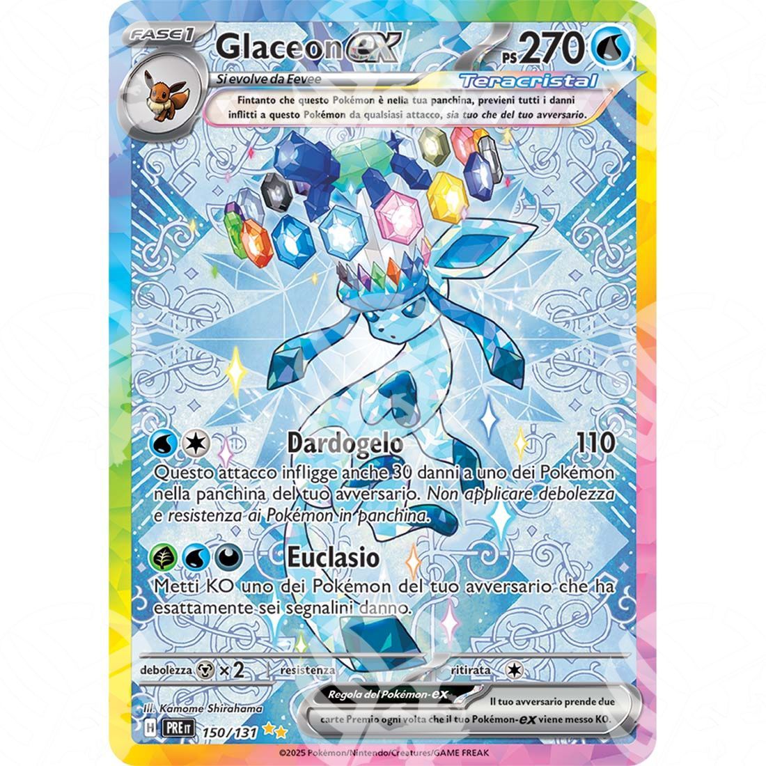 Evoluzioni Prismatiche - Glaceon ex - Special Illustration Rare | 150/131 - Warcard