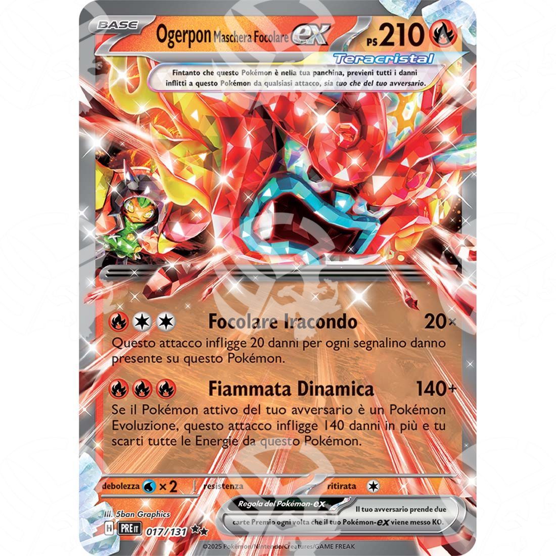 Evoluzioni Prismatiche - Hearthflame Mask Ogerpon ex - Ultra Rare | 017/131 - Warcard