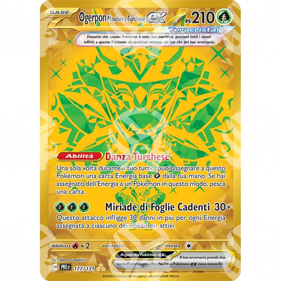 Evoluzioni Prismatiche - Teal Mask Ogerpon ex - Secret Rare | 177/131 - Warcard