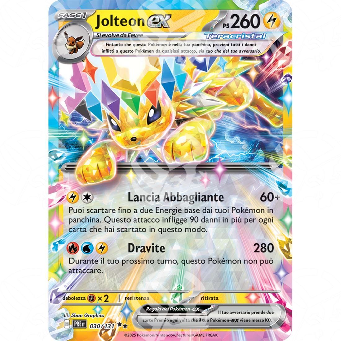 Evoluzioni Prismatiche - Jolteon ex - Ultra Rare | 030/131 - Warcard