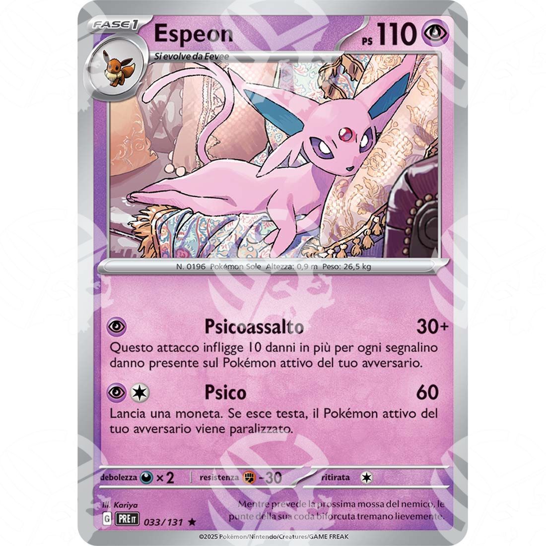 Evoluzioni Prismatiche - Espeon - 033/131 - Warcard