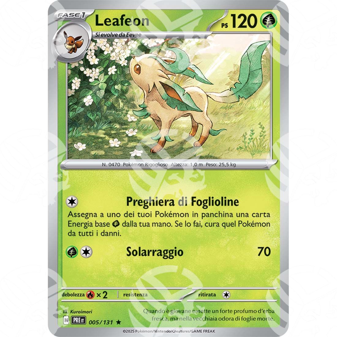 Evoluzioni Prismatiche - Leafeon - 005/131 - Warcard