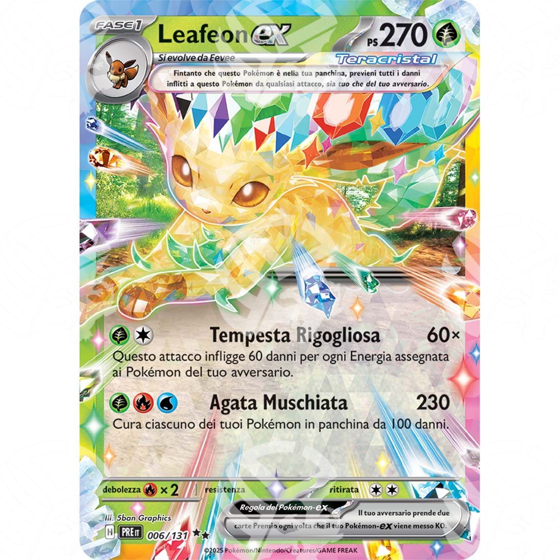 Evoluzioni Prismatiche - Leafeon ex - Ultra Rare | 006/131 - Warcard