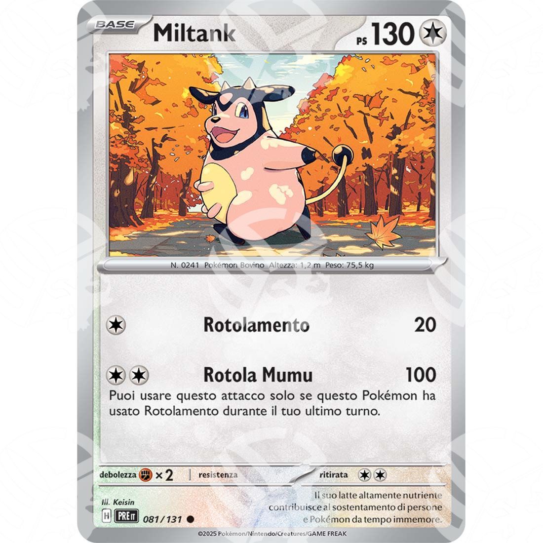 Evoluzioni Prismatiche - Miltank - 081/131 - Warcard