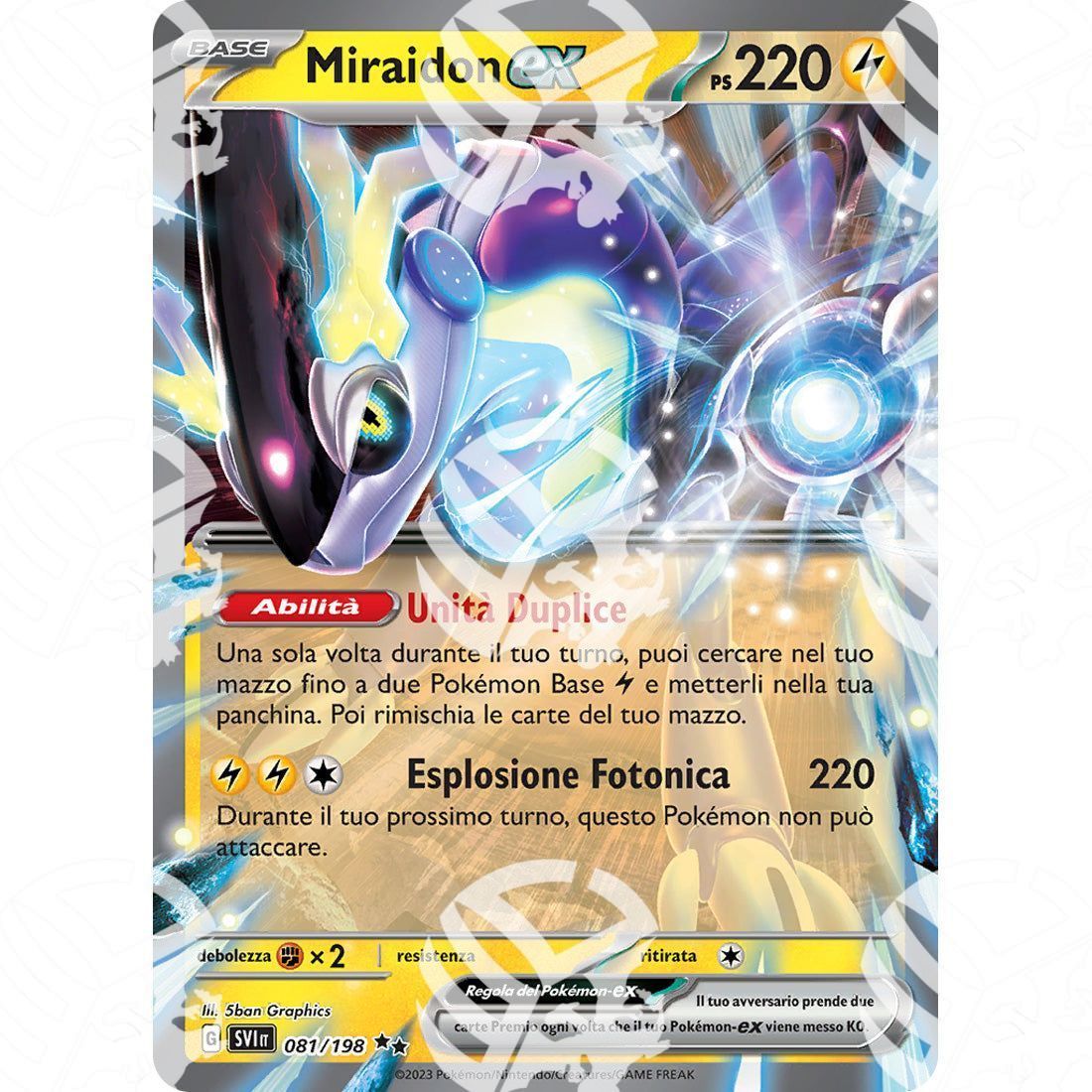 Scarlatto e Violetto - Miraidon ex - 081/198 - Warcard - Scarlatto e Violetto - Miraidon ex - 081/198 i prezzi più bassi sul mercato, solo da www.warcardshop.com! Carte singole, box, buste e mazzi.