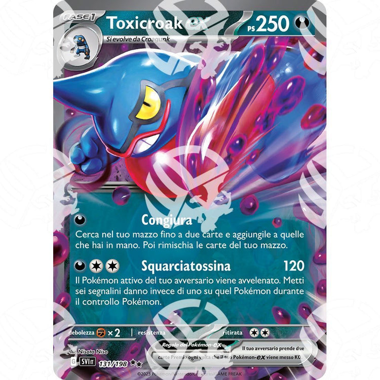 Scarlatto e Violetto - Toxicroak ex - 131/198 - Warcard - Scarlatto e Violetto - Toxicroak ex - 131/198 i prezzi più bassi sul mercato, solo da www.warcardshop.com! Carte singole, box, buste e mazzi.