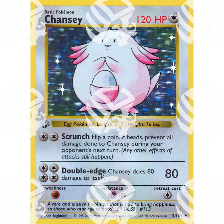 Set Base - Chansey - Holo Rare 3/102 - Warcard