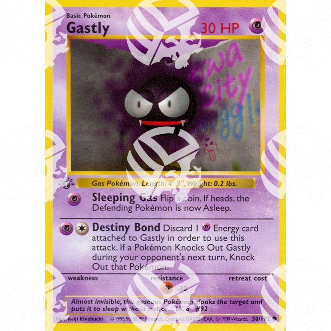Set Base - Gastly - 50/102 - Warcard