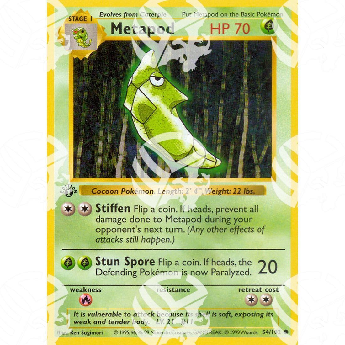 Set Base - Metapod - 54/102 - Warcard