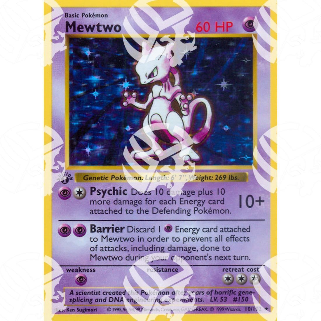 Set Base - Mewtwo - Holo Rare 10/102 - Warcard