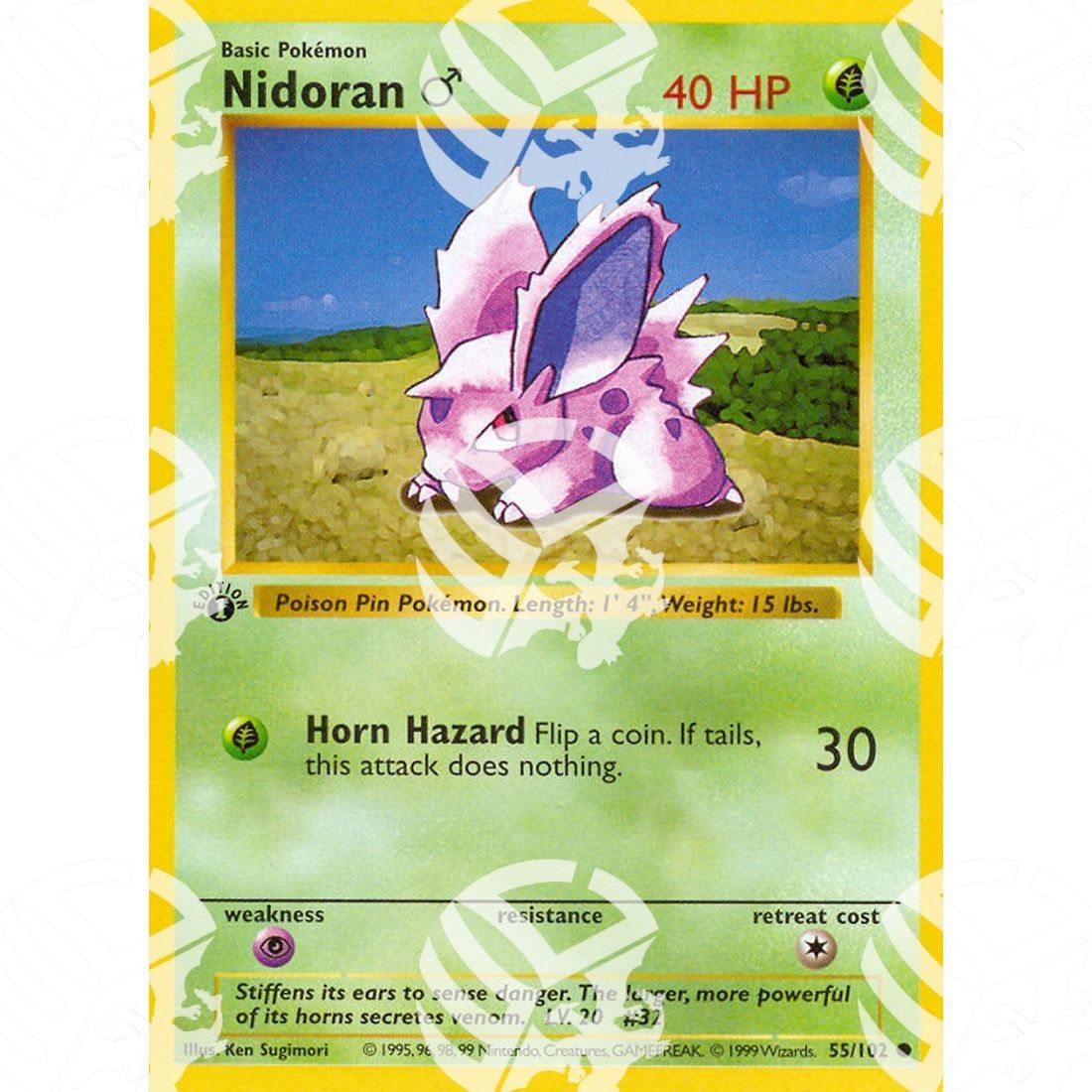 Set Base - Nidoran M - 55/102 - Warcard