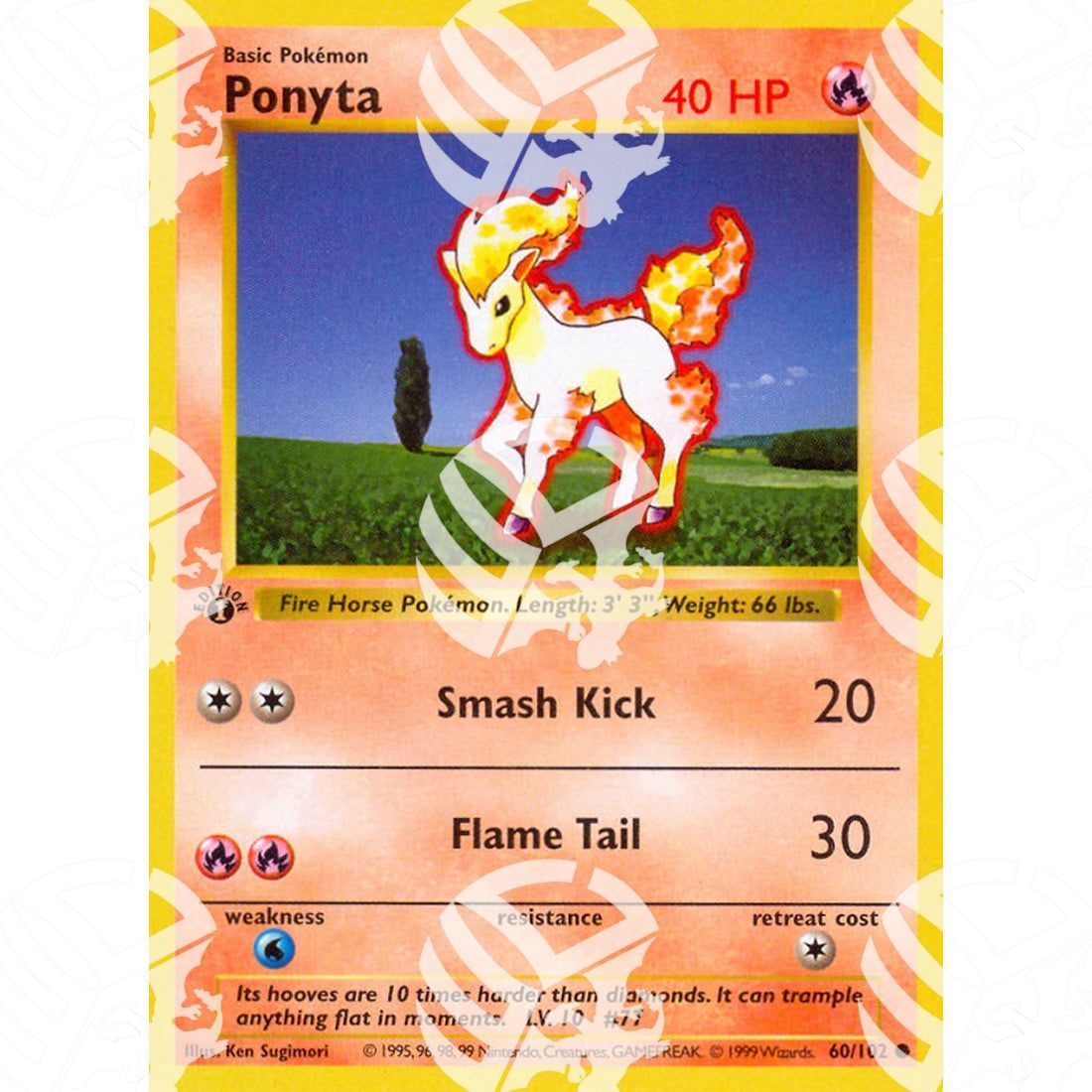 Set Base - Ponyta - 60/102 - Warcard