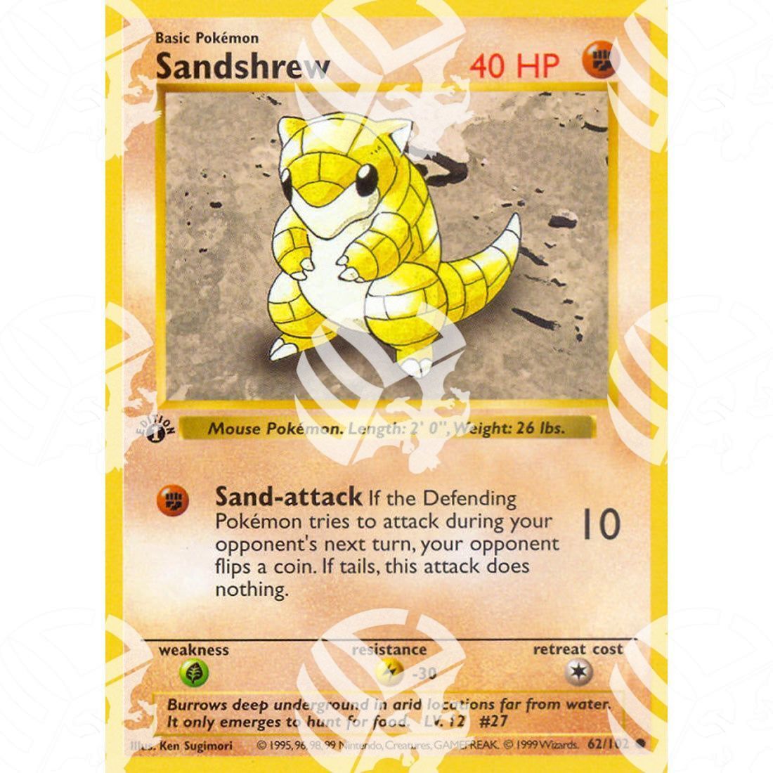Set Base - Sandshrew - 62/102 - Warcard