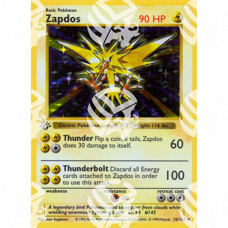 Set Base - Zapdos - Holo Rare 16/102 - Warcard