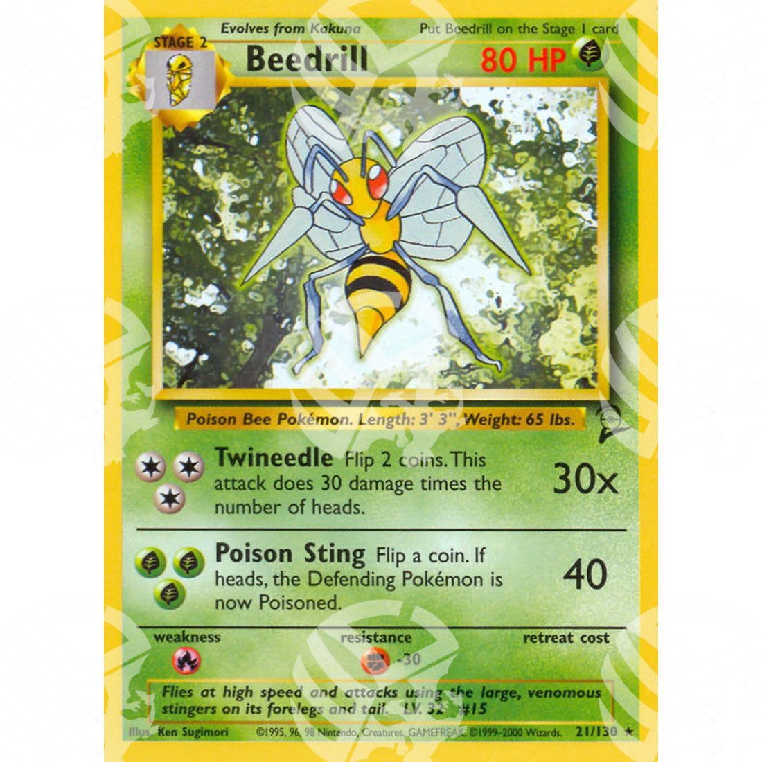Set base 2 - Beedrill - 21/130 - Warcard - Set base 2 - Beedrill - 21/130 i prezzi più bassi sul mercato, solo da www.warcardshop.com! Carte singole, box, buste e mazzi.