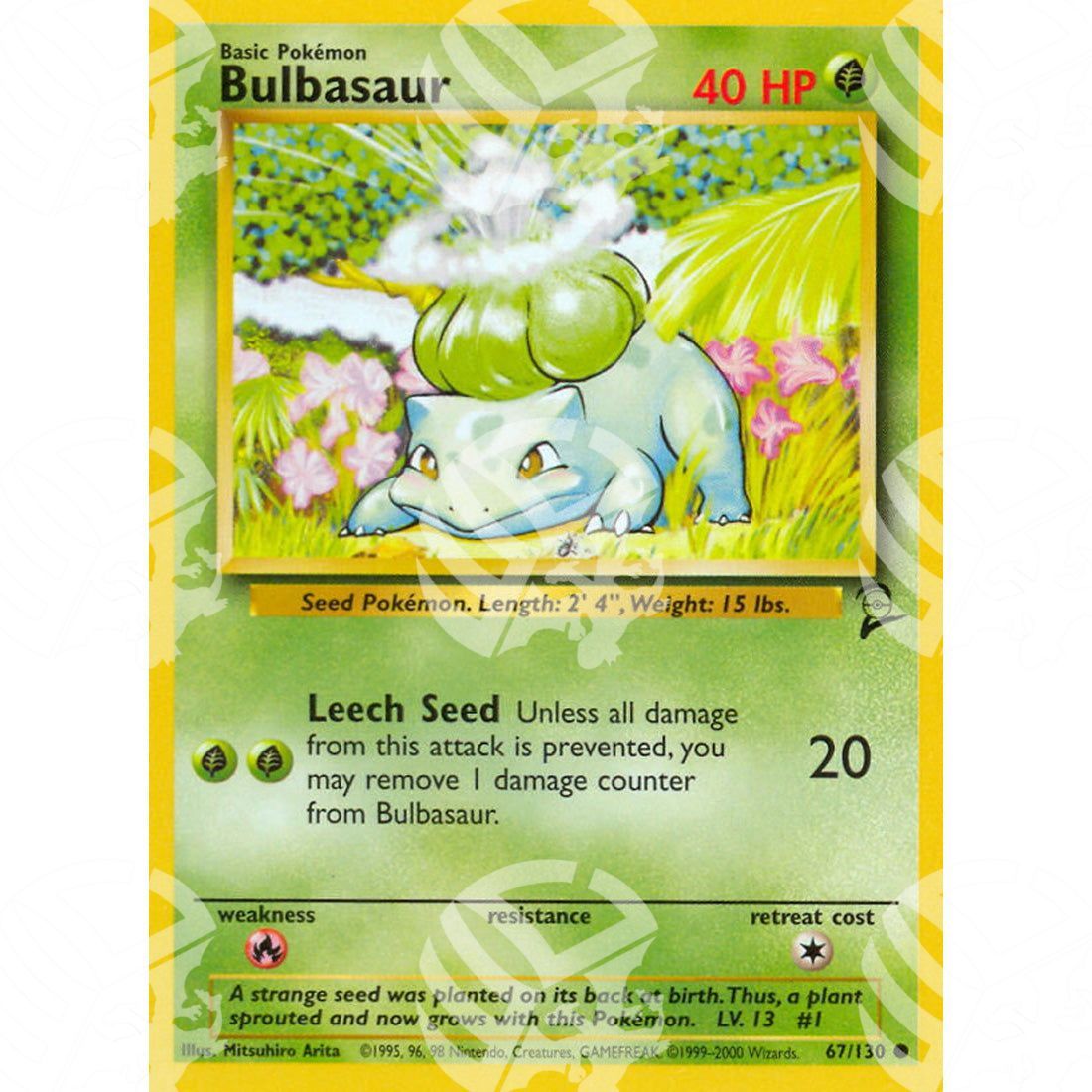 Set base 2 - Bulbasaur - 67/130 - Warcard - Set base 2 - Bulbasaur - 67/130 i prezzi più bassi sul mercato, solo da www.warcardshop.com! Carte singole, box, buste e mazzi.