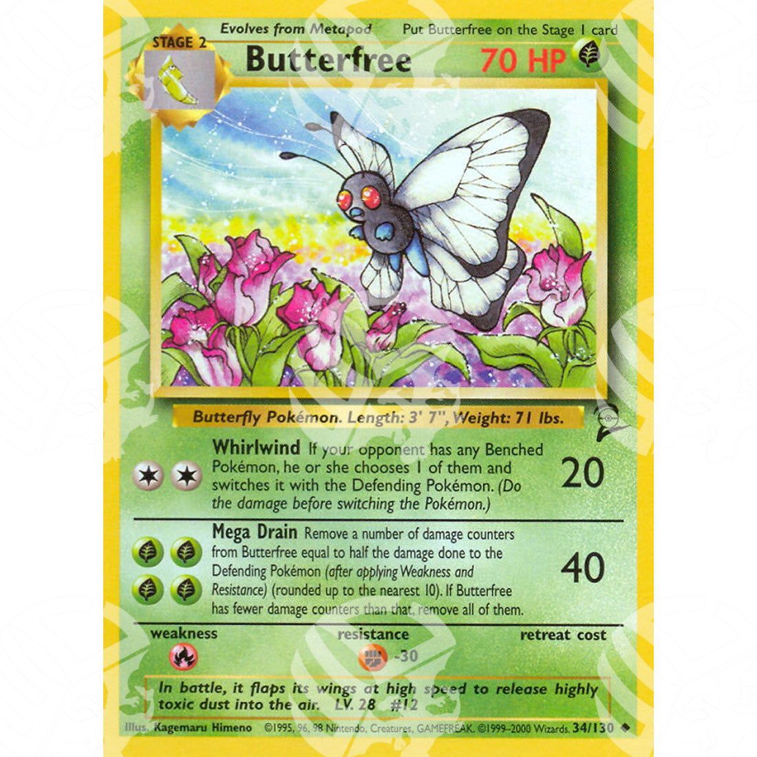 Set base 2 - Butterfree - 34/130 - Warcard - Set base 2 - Butterfree - 34/130 i prezzi più bassi sul mercato, solo da www.warcardshop.com! Carte singole, box, buste e mazzi.