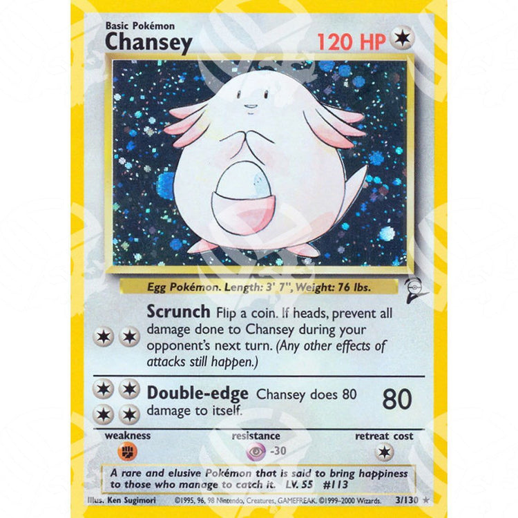 Set base 2 - Chansey - Holo Rare 3/130 - Warcard - Set base 2 - Chansey - Holo Rare 3/130 i prezzi più bassi sul mercato, solo da www.warcardshop.com! Carte singole, box, buste e mazzi.