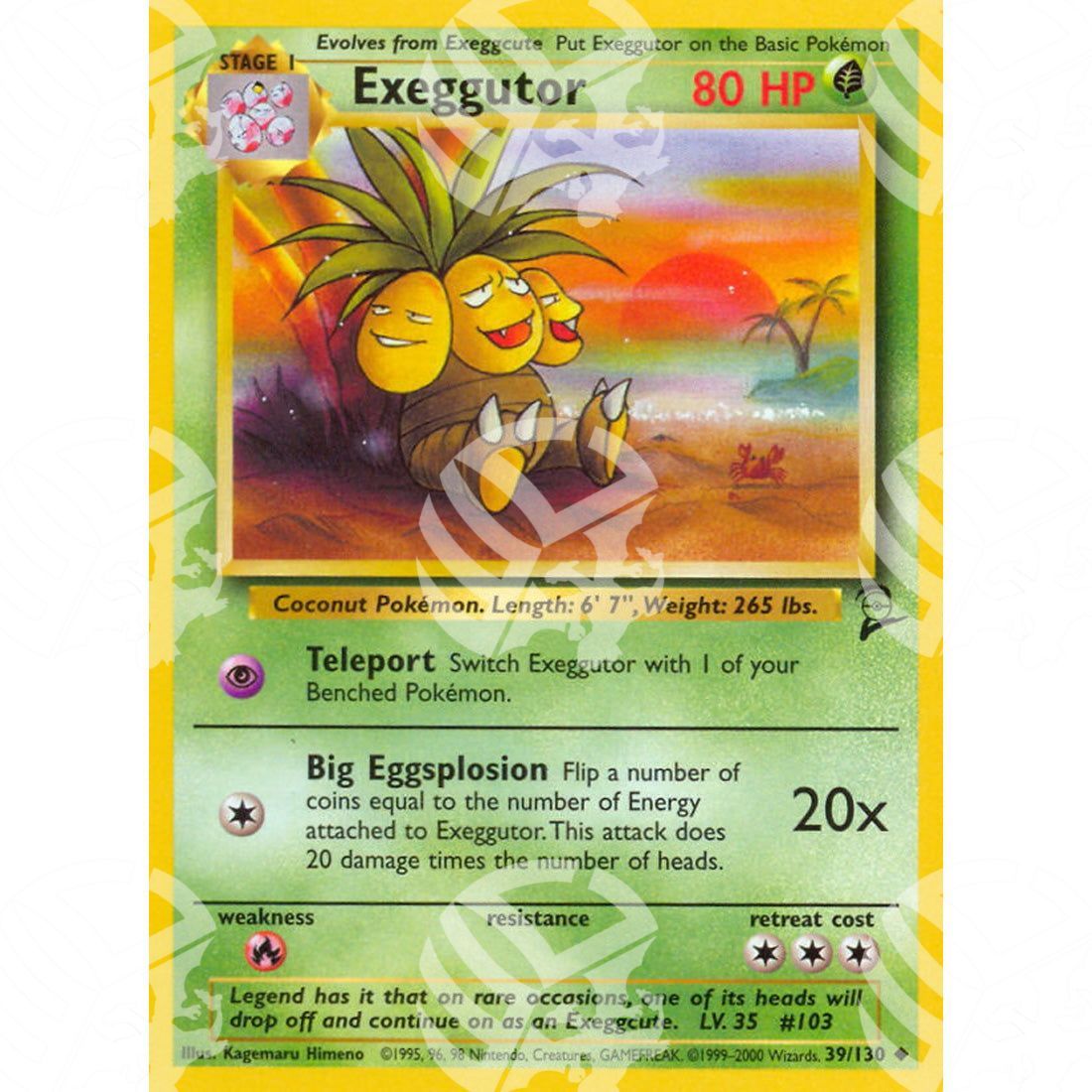 Set base 2 - Exeggutor - 39/130 - Warcard - Set base 2 - Exeggutor - 39/130 i prezzi più bassi sul mercato, solo da www.warcardshop.com! Carte singole, box, buste e mazzi.