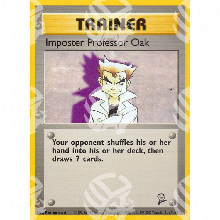 Set base 2 - Imposter Professor Oak - 102/130 - Warcard - Set base 2 - Imposter Professor Oak - 102/130 i prezzi più bassi sul mercato, solo da www.warcardshop.com! Carte singole, box, buste e mazzi.