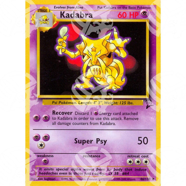 Set base 2 - Kadabra - 46/130 - Warcard - Set base 2 - Kadabra - 46/130 i prezzi più bassi sul mercato, solo da www.warcardshop.com! Carte singole, box, buste e mazzi.