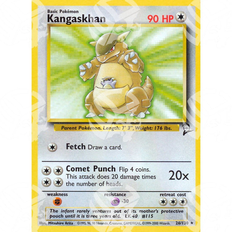 Set base 2 - Kangaskhan - 26/130 - Warcard - Set base 2 - Kangaskhan - 26/130 i prezzi più bassi sul mercato, solo da www.warcardshop.com! Carte singole, box, buste e mazzi.