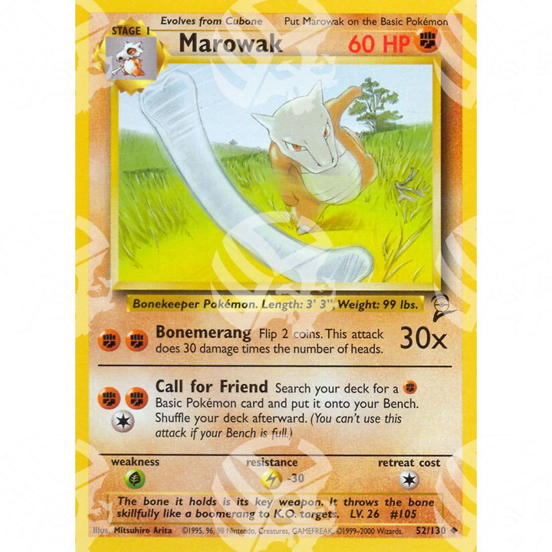Set base 2 - Marowak - 52/130 - Warcard - Set base 2 - Marowak - 52/130 i prezzi più bassi sul mercato, solo da www.warcardshop.com! Carte singole, box, buste e mazzi.