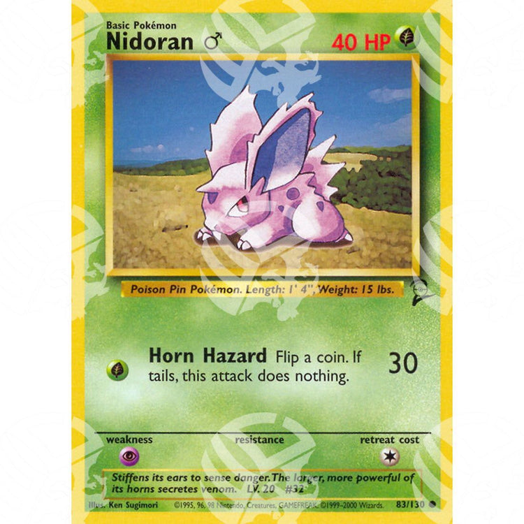Set base 2 - Nidoran Male - 83/130 - Warcard - Set base 2 - Nidoran Male - 83/130 i prezzi più bassi sul mercato, solo da www.warcardshop.com! Carte singole, box, buste e mazzi.