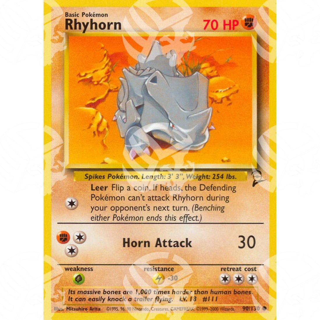 Set base 2 - Rhyhorn - 90/130 - Warcard - Set base 2 - Rhyhorn - 90/130 i prezzi più bassi sul mercato, solo da www.warcardshop.com! Carte singole, box, buste e mazzi.