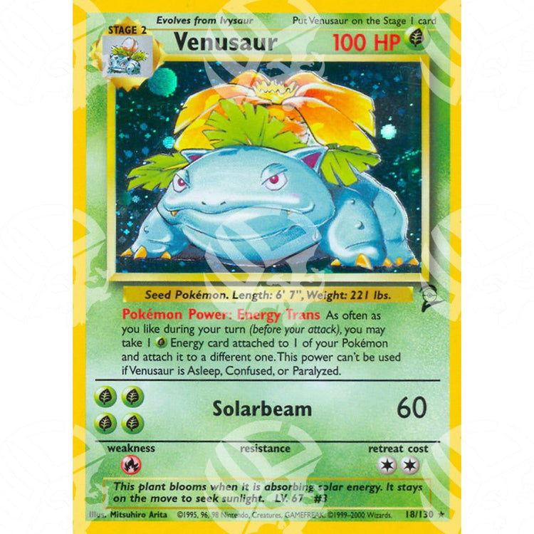 Set base 2 - Venusaur - Holo Rare 18/130 - Warcard - Set base 2 - Venusaur - Holo Rare 18/130 i prezzi più bassi sul mercato, solo da www.warcardshop.com! Carte singole, box, buste e mazzi.