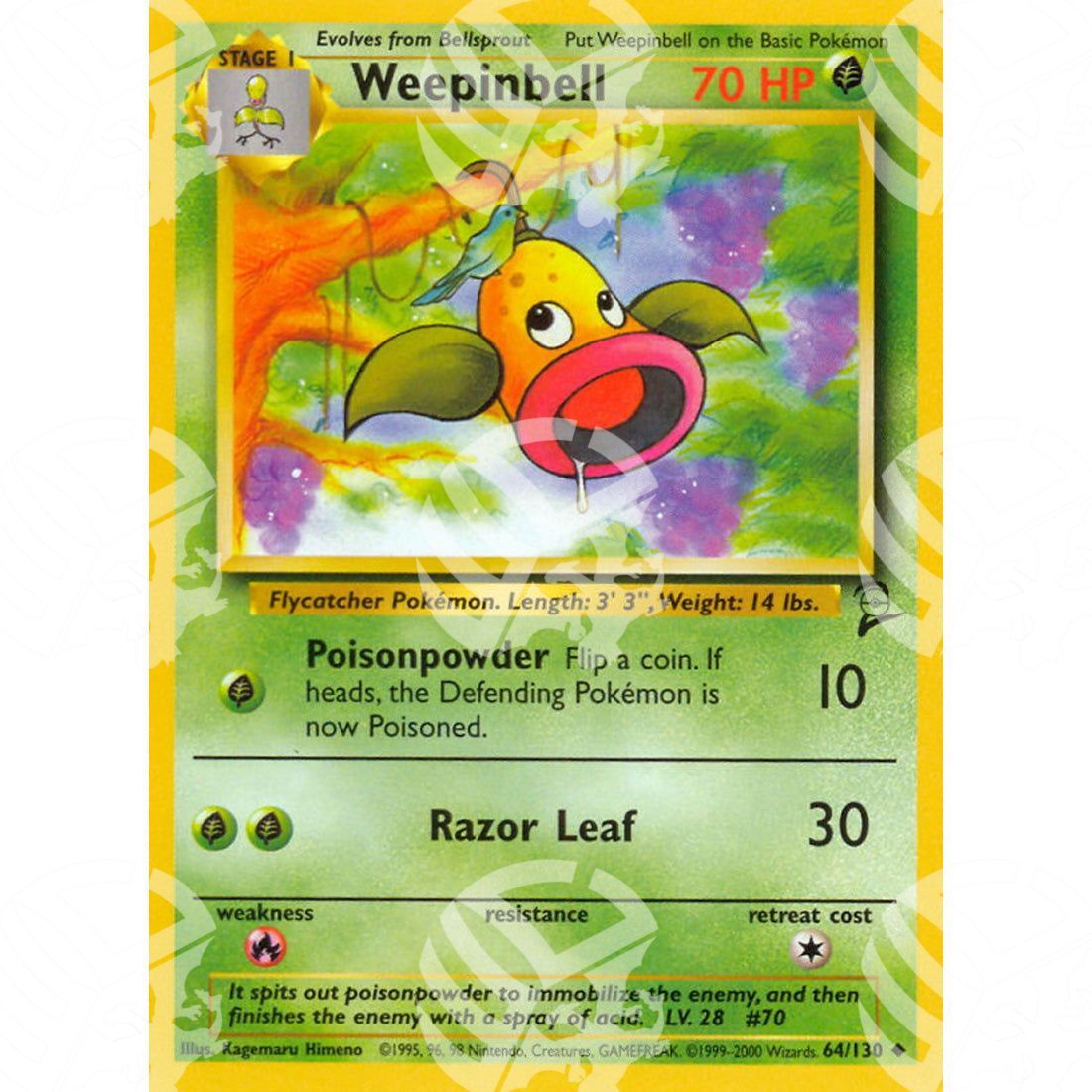 Set base 2 - Weepinbell - 64/130 - Warcard - Set base 2 - Weepinbell - 64/130 i prezzi più bassi sul mercato, solo da www.warcardshop.com! Carte singole, box, buste e mazzi.