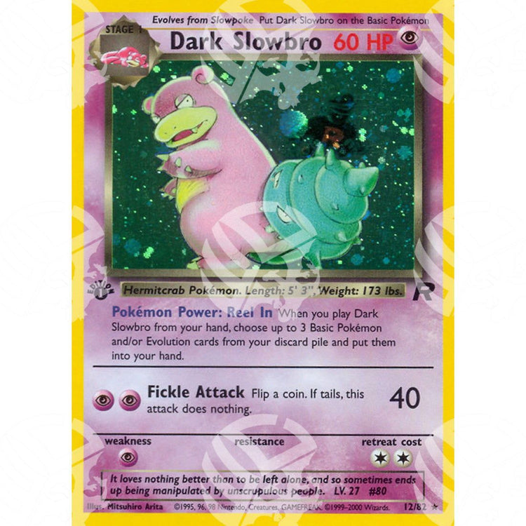 Team Rocket - Dark Slowbro - Holo Rare 12/82 - Warcard - Team Rocket - Dark Slowbro - Holo Rare 12/82 i prezzi più bassi sul mercato, solo da www.warcardshop.com! Carte singole, box, buste e mazzi.
