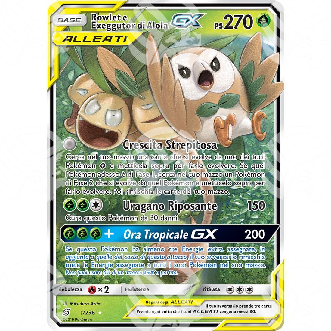 Sintonia Mentale - Rowlet & Alolan Exeggutor GX - Secret Rare 1/236 - Warcard - Sintonia Mentale - Rowlet & Alolan Exeggutor GX - Secret Rare 1/236 i prezzi più bassi sul mercato, solo da www.warcardshop.com! Carte singole, box, buste e mazzi.