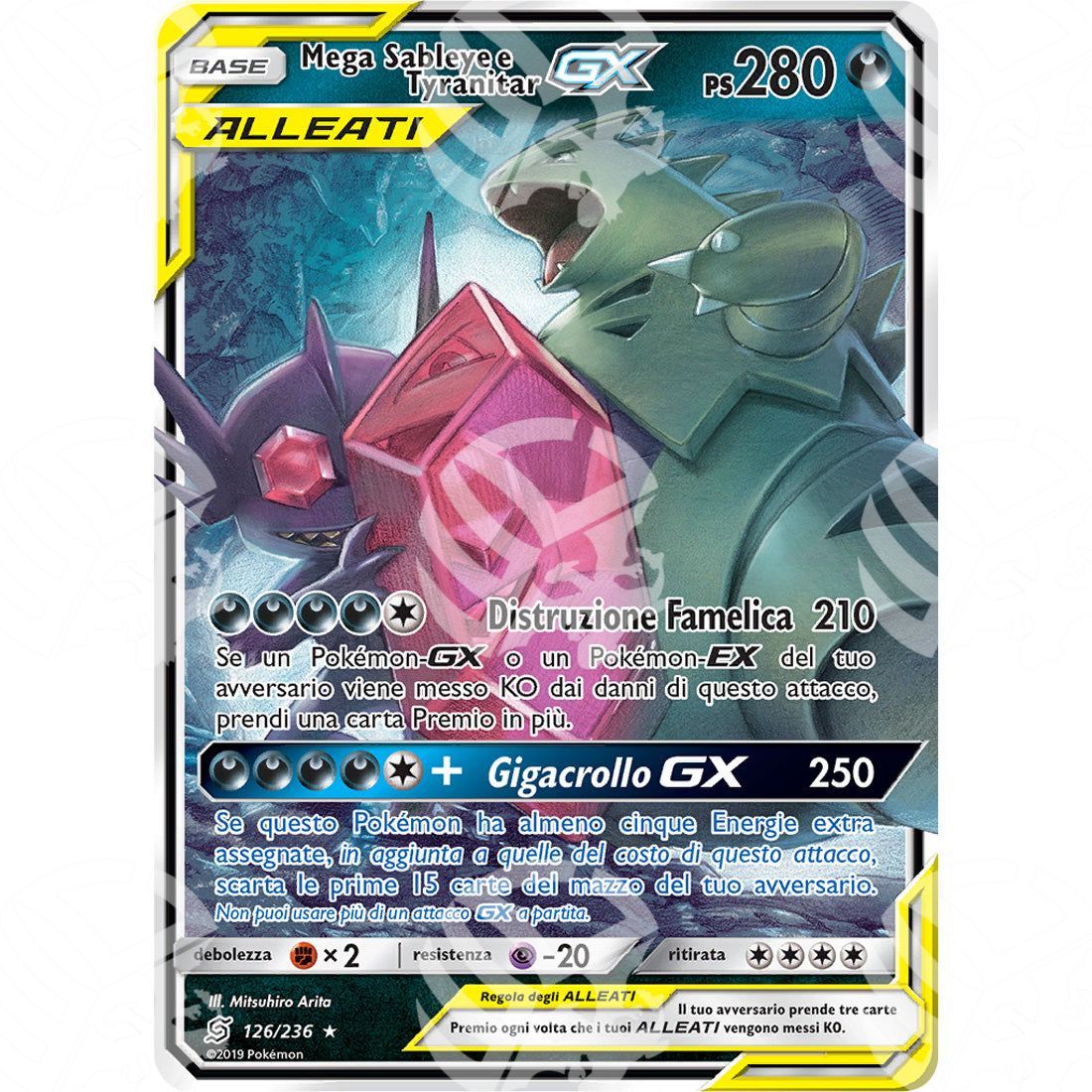 Sintonia Mentale - Mega Sableye & Tyranitar GX - Secret Rare 126/236 - Warcard - Sintonia Mentale - Mega Sableye & Tyranitar GX - Secret Rare 126/236 i prezzi più bassi sul mercato, solo da www.warcardshop.com! Carte singole, box, buste e mazzi.