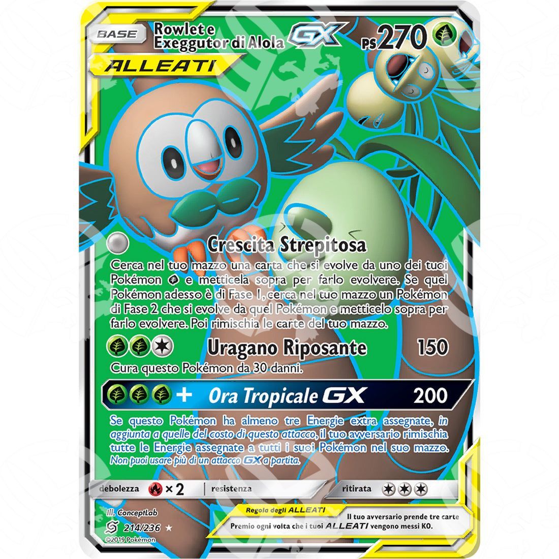 Sintonia Mentale - Rowlet & Alolan Exeggutor GX - Secret Rare 214/236 - Warcard - Sintonia Mentale - Rowlet & Alolan Exeggutor GX - Secret Rare 214/236 i prezzi più bassi sul mercato, solo da www.warcardshop.com! Carte singole, box, buste e mazzi.