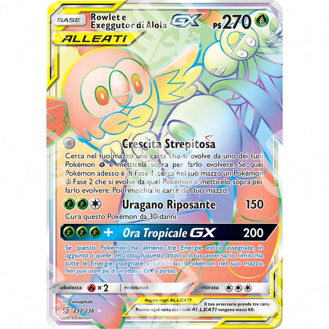 Sintonia Mentale - Rowlet & Alolan Exeggutor GX - Rainbow 237/236 - Warcard - Sintonia Mentale - Rowlet & Alolan Exeggutor GX - Rainbow 237/236 i prezzi più bassi sul mercato, solo da www.warcardshop.com! Carte singole, box, buste e mazzi.