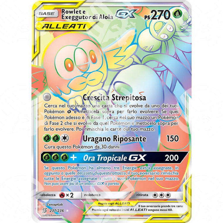 Sintonia Mentale - Rowlet & Alolan Exeggutor GX - Rainbow 237/236 - Warcard - Sintonia Mentale - Rowlet & Alolan Exeggutor GX - Rainbow 237/236 i prezzi più bassi sul mercato, solo da www.warcardshop.com! Carte singole, box, buste e mazzi.