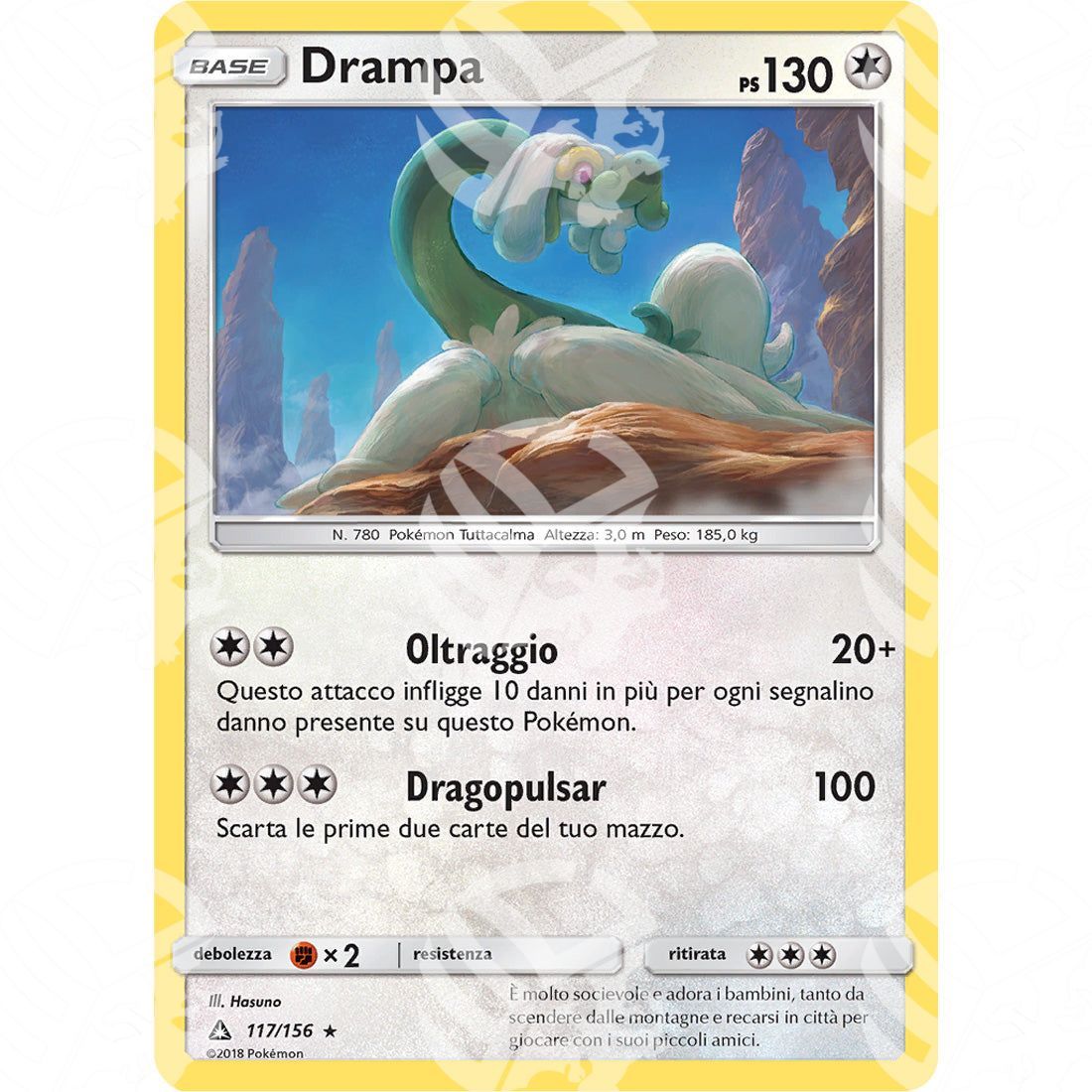 Ultraprisma - Drampa - Holo Rare 117/156 - Warcard - Ultraprisma - Drampa - Holo Rare 117/156 i prezzi più bassi sul mercato, solo da www.warcardshop.com! Carte singole, box, buste e mazzi.