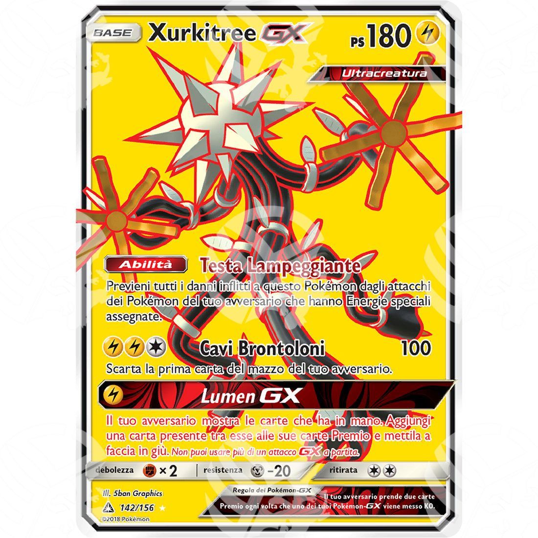 Ultraprisma - Xurkitree GX - Ultra Rare 142/156 - Warcard - Ultraprisma - Xurkitree GX - Ultra Rare 142/156 i prezzi più bassi sul mercato, solo da www.warcardshop.com! Carte singole, box, buste e mazzi.